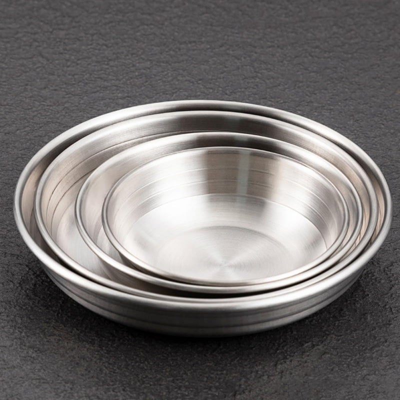 Stainless Steel Flat Bottom Sauce Plate 13.5cm Small Serving Bowl for Korean Kimchi and Cold Appetizers - Image 5