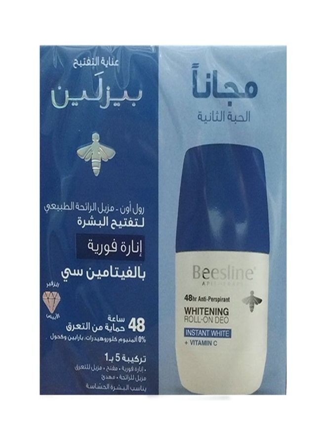 بيزلين مزيل عرق دوار للتبييض الطبيعي أبيض فوري (1+1 مجاناً) - Image 2