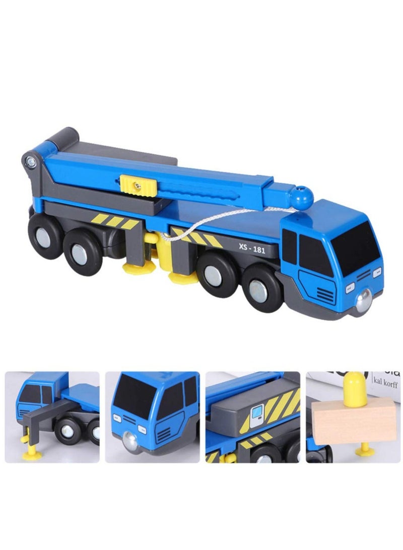 Excefore Construction Vehicles Cranes Toys, Construction Vehicle Toys, Crane Truck Pull Back Cars for Child Toddlers Kids, Blue - Image 2