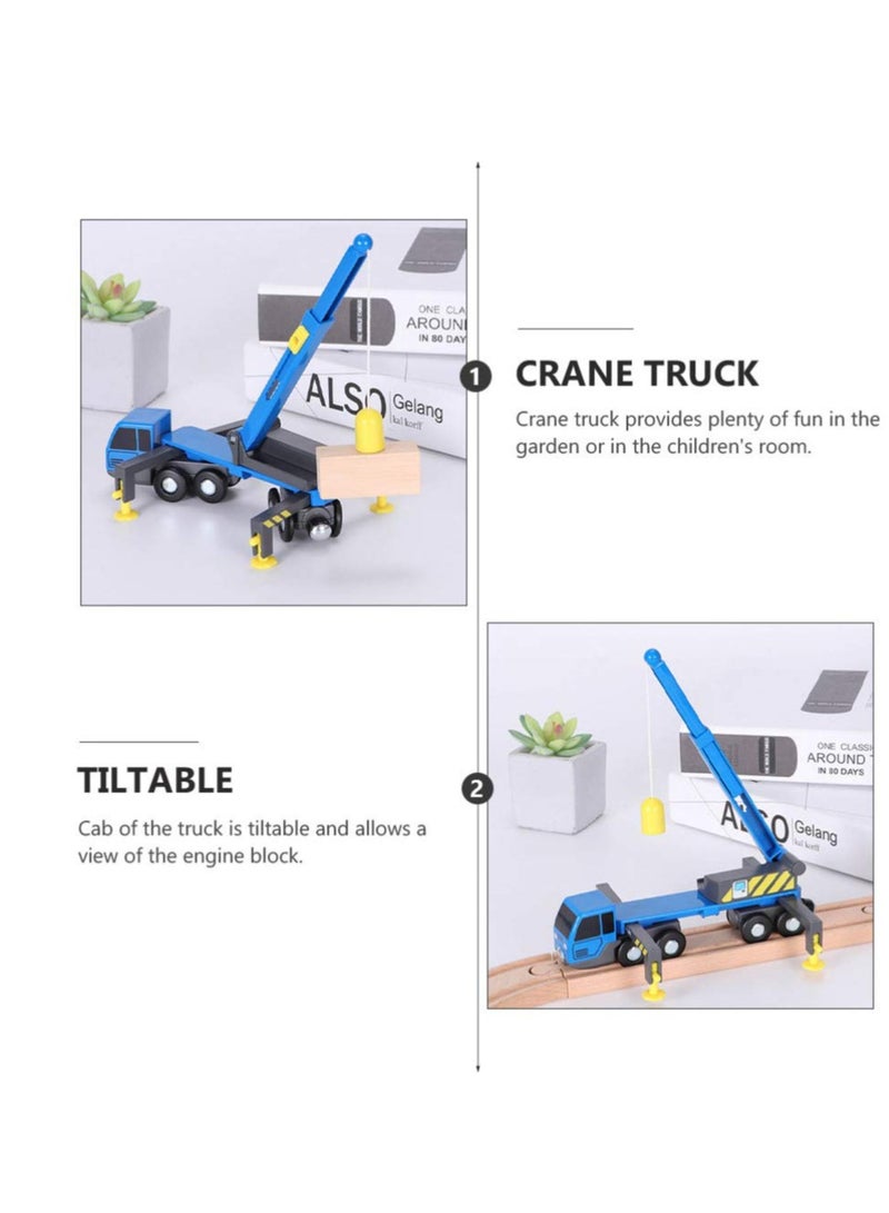 Excefore Construction Vehicles Cranes Toys, Construction Vehicle Toys, Crane Truck Pull Back Cars for Child Toddlers Kids, Blue - Image 4