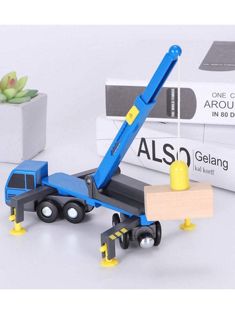 Excefore Construction Vehicles Cranes Toys, Construction Vehicle Toys, Crane Truck Pull Back Cars for Child Toddlers Kids, Blue - Image 3