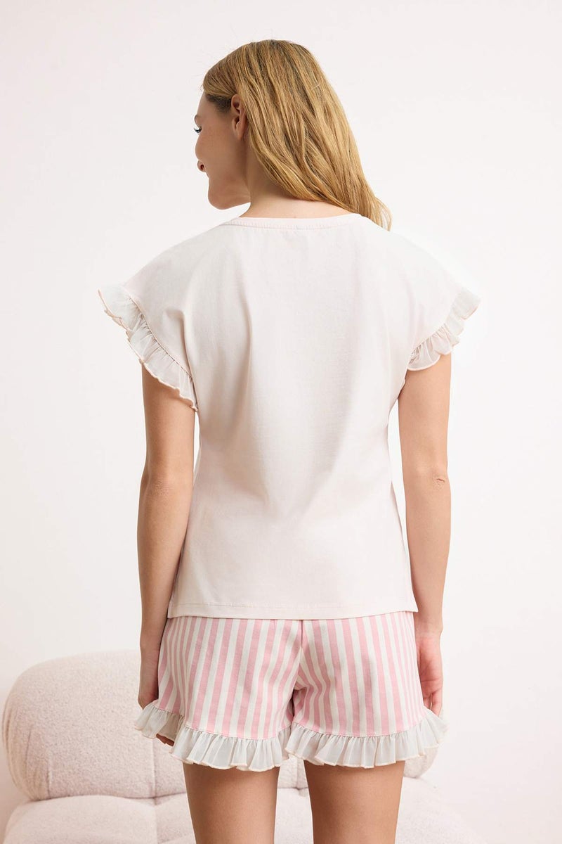 trendyol Powder Printed Stretch Fabric Combed Single Jersey Knitted Pajama Set Thmss26Pt00142 - Image 4