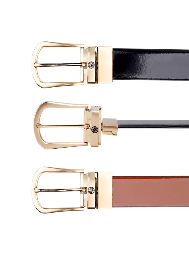 Bacca Bucci  Men's Black Leather Reversible Formal Belt for Men | Best Price UAE