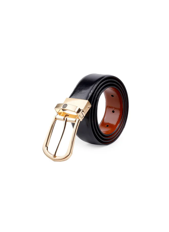 Bacca Bucci  Men's Black Leather Reversible Formal Belt for Men | Best Price UAE