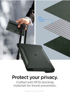 Spigen Passport Cover Holder Card Wallet Travel Documents Organizer Protector Accessories with RFID Blocking Technology SIM Card Pin Included - Military Green  - Image 4