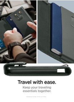 Spigen Passport Cover Holder Card Wallet Travel Documents Organizer Protector Accessories with RFID Blocking Technology SIM Card Pin Included - Military Green  - Image 2