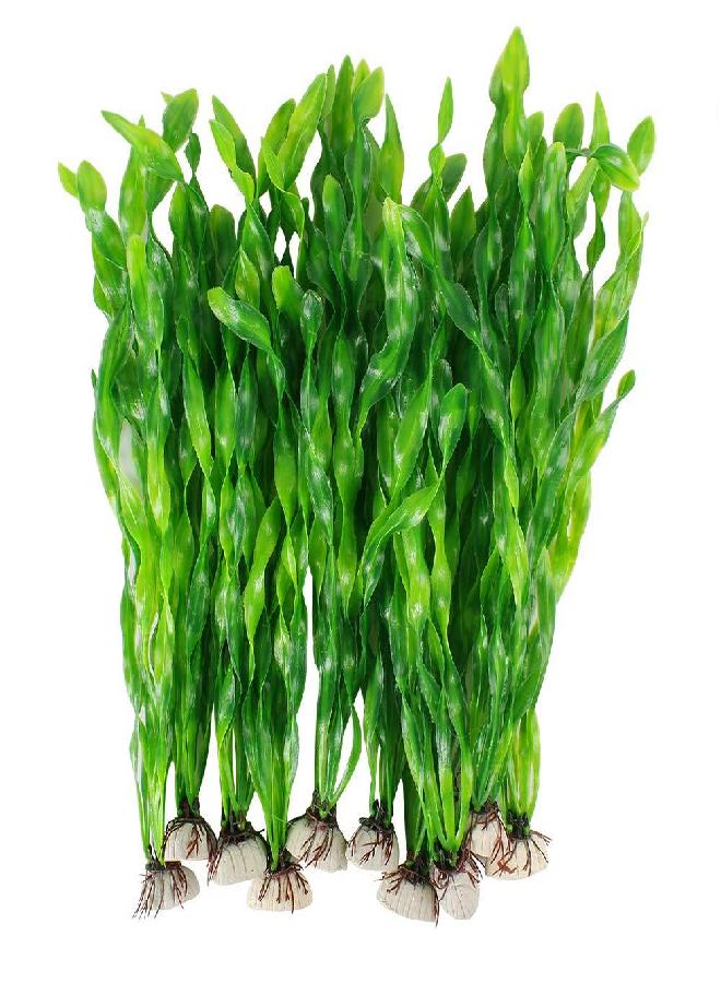 MYLIFEUNIT MyLifeUNIT Artificial Seaweed Water Plants for Aquarium, Plastic Fish Tank Plant Decorations 10 PCS (Green) - Image 3