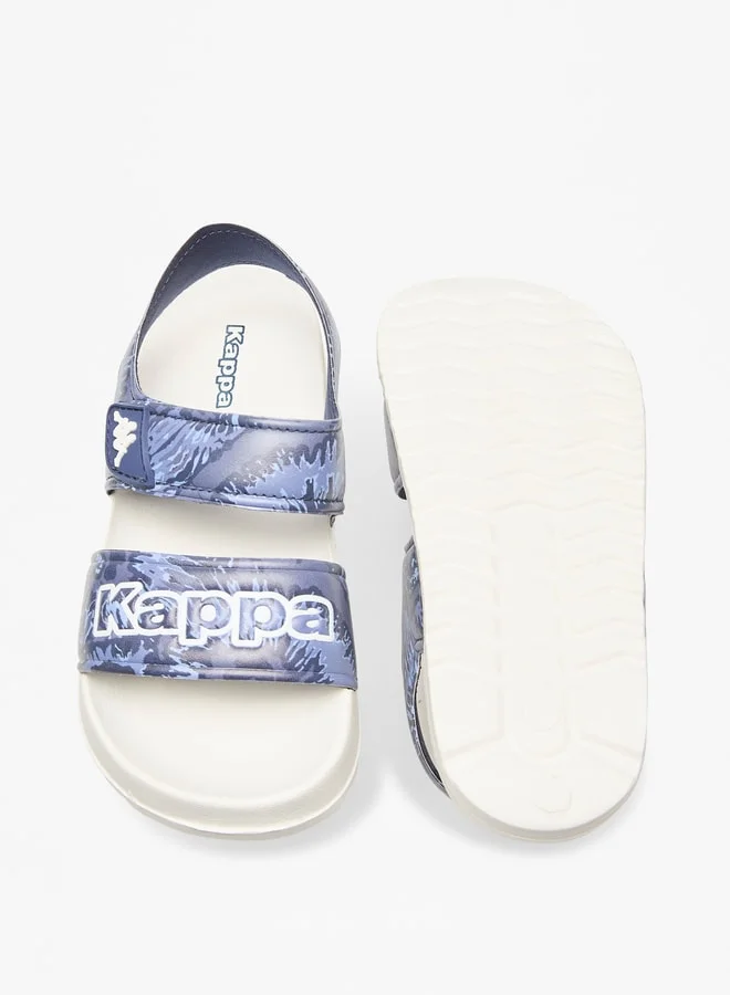 Kappa Boys' Printed Floaters with Hook and Loop Closure