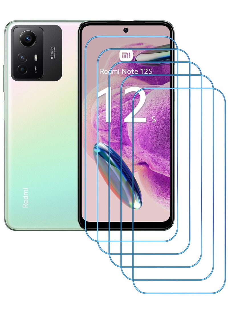 ACLIX 5 Pieces Antistatic ESD Dustproof Premium Quality High Definition Clear Tempered Glass Screen Protector Designed For Xiaomi Redmi Note 12S - Image 1