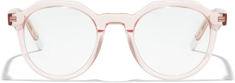 Spectus TYLER Full Rim Acetate Round Pink Frame Clear Lens Unisex Blue Light Glasses - Image 1