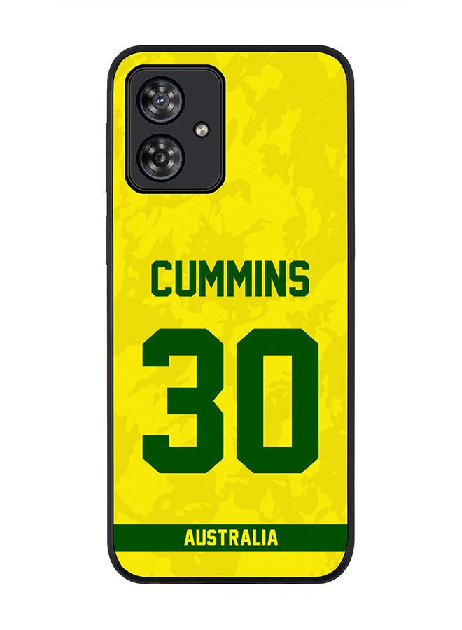 Stylizedd Rugged Black edge case for Motorola Moto G54 / Motorola Moto G54 Power / Motorola Moto G64 5G,Slim fit Cover - Team Australia Pat Cummins,Jersey No 30 - Image 1