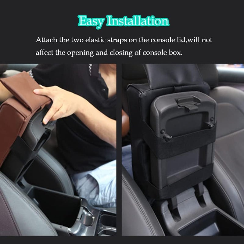 DURASIKO Car Center Console Pad with Cup Holder and Storage Pocket - Image 5