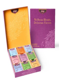 YOGI Yogi Organic Tea Sampler Gift Box (45 Tea Bags) - Assorted Delicious Wellness Teas - 9 Favorite Herbal, Green and Black Teas  - Image 1