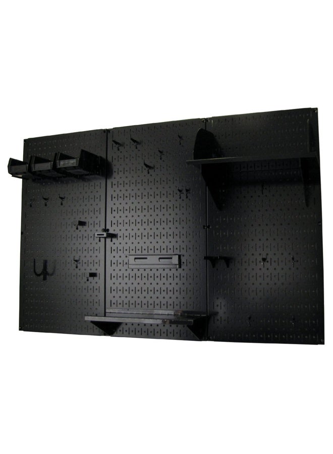 Wall Control Pegboard Organizer   4 ft. Metal Pegboard Standard Tool Storage Kit with Black Toolboard and Black Accessories - Image 2
