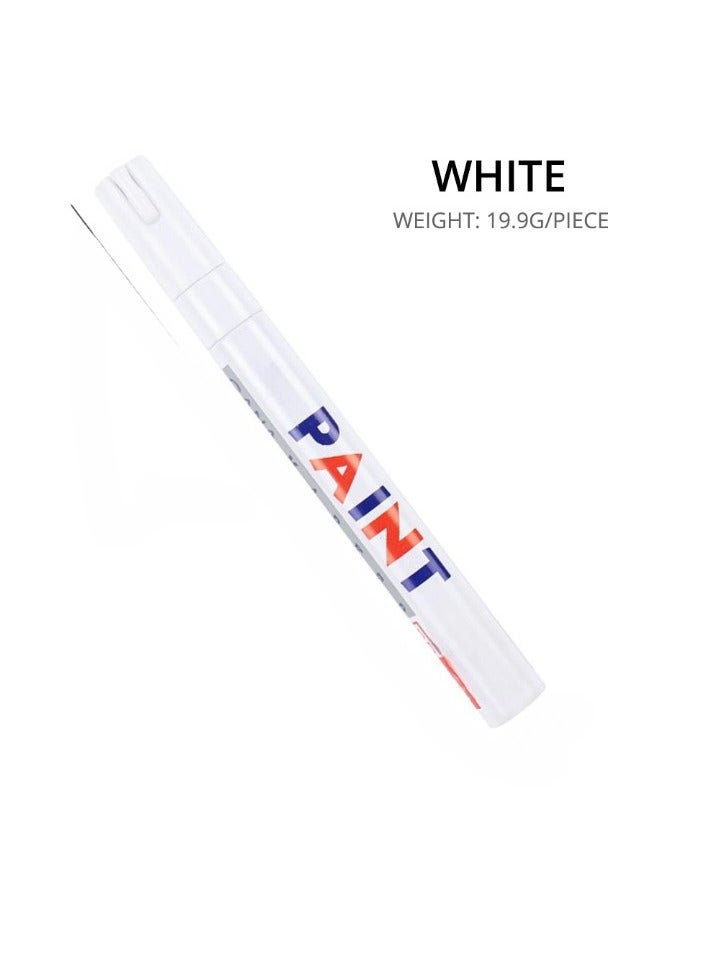 Car Paint Marker Pen, Waterproof Cars Wheel Tire Oily Mark Pen, Quick Dry Auto Rubber Tyre Paint Pen, Metal Permanent Paint Marker For Car Body Tyres Metal Rubber, (1pc, White) - Image 1