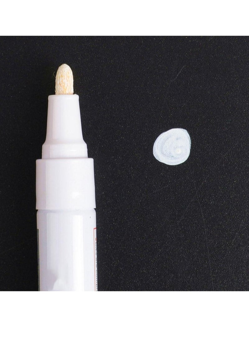 Car Paint Marker Pen, Waterproof Cars Wheel Tire Oily Mark Pen, Quick Dry Auto Rubber Tyre Paint Pen, Metal Permanent Paint Marker For Car Body Tyres Metal Rubber, (1pc, White) - Image 2