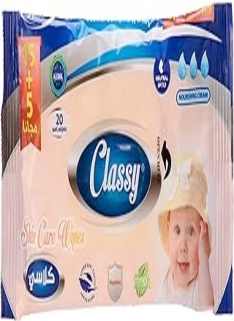 Classy skin care wet wipes - 20 wipes