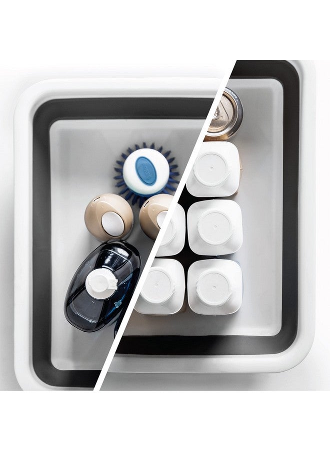 BINO Collapsible Wash Basin - White | Portable Dish Tub | Kitchen | Camping | Sink | Home Essentials | Baby Travel | Folding Dish Pan for Maximum Space Saving - Image 5