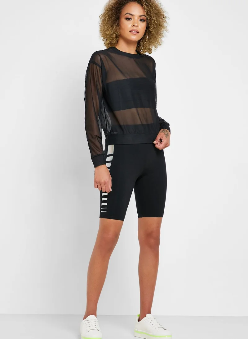 FOREVER 21 Side Panel Biker Shorts