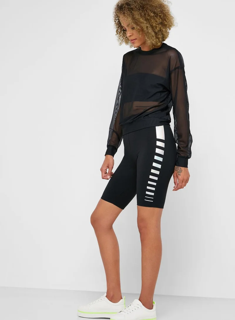 FOREVER 21 Side Panel Biker Shorts