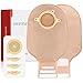 DERAYMI 22 PCS Ostomy Supplies 2 Piece Colostomy Bags Two Piece Drainable Ostomy Pouch with HookandLoop Closure for Ileostomy Stoma Care CuttoFit 16 x Bags6 x Barriers - Image 1