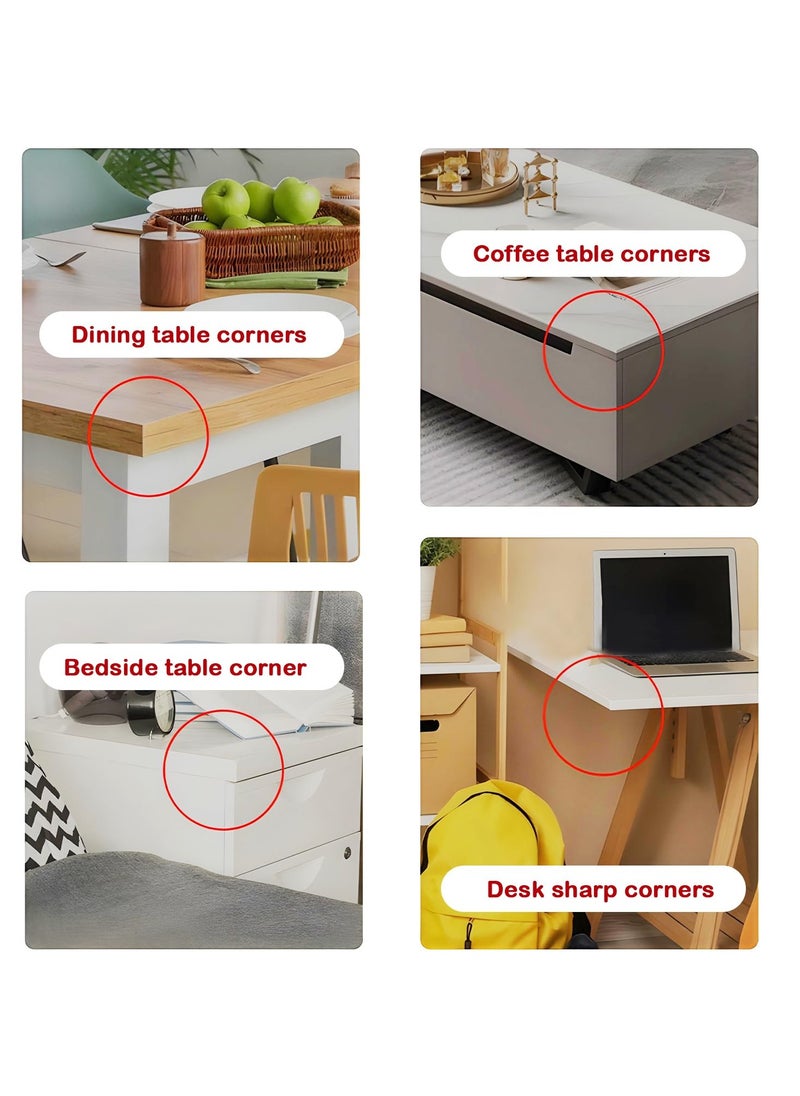 BAYBEE Baybee 10 PCs Baby Safety Corner Guards, Baby Proofing Corner Guards - 3mm Pre-Taped Corner Protectors -Child Safety Edge Cushion Guards for Sharp Edges Protector of Furniture White  - Image 4