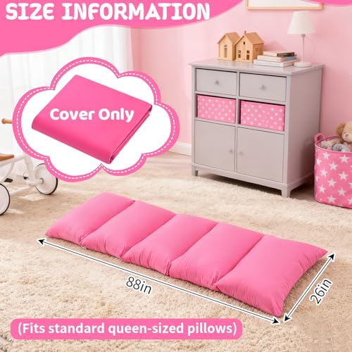 SmoothNovelty 4 Pack Kids Sleepover Pillowcase Lounger Covers DIY for 5 Pillows Sleepover Party Supplies for Girls Slumber Party Washable Lounger Bed Cover Pillow Not Included - Image 3