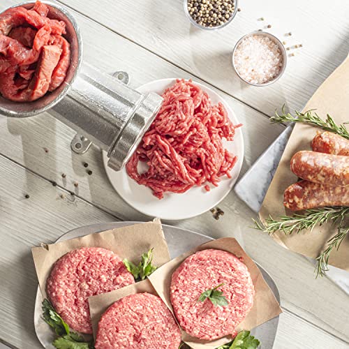 CucinaPro Cast Iron Table Mount Meat Grinder- Manual Mincer Includes Two 3/4" Cutting Disks & Sausage Stuffer Funnel, Heavy Duty- Homemade Ground Beef Burgers, Easy to Use Holiday Cooking Tool, Gift for Him Her - Image 5