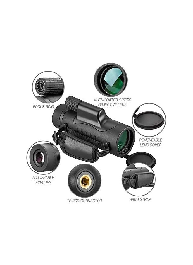 Generic Monocular Telescope High Power 8x42 Monoculars Scope Compact Portable Waterproof Fogproof Shockproof with Hand Strap for Adults Kids Bird Watching Hunting Camping Hiking Travling Wildlife Secenery  - Image 2