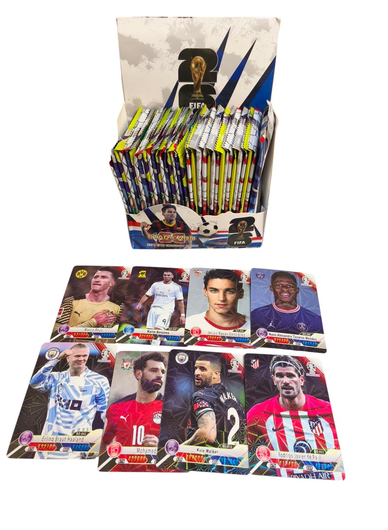 صندوق يحتوي على 288 بطاقة للاعبي كرة القدم العالمية