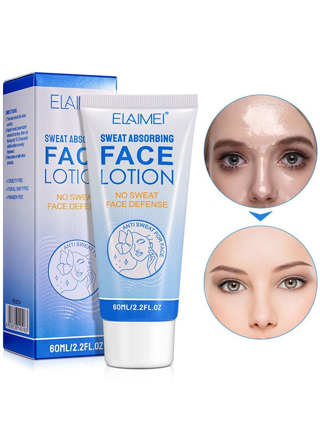 Elaimei - Sweat Absorbing Face Lotion, Helps Keep Your Face, Forehead And Scalp Dry, Helps Control Oily Skin, Shine And Facial Perspiration, Replenishing And Smoothing Formula, Reduces Face And Body Sweating - Image 1