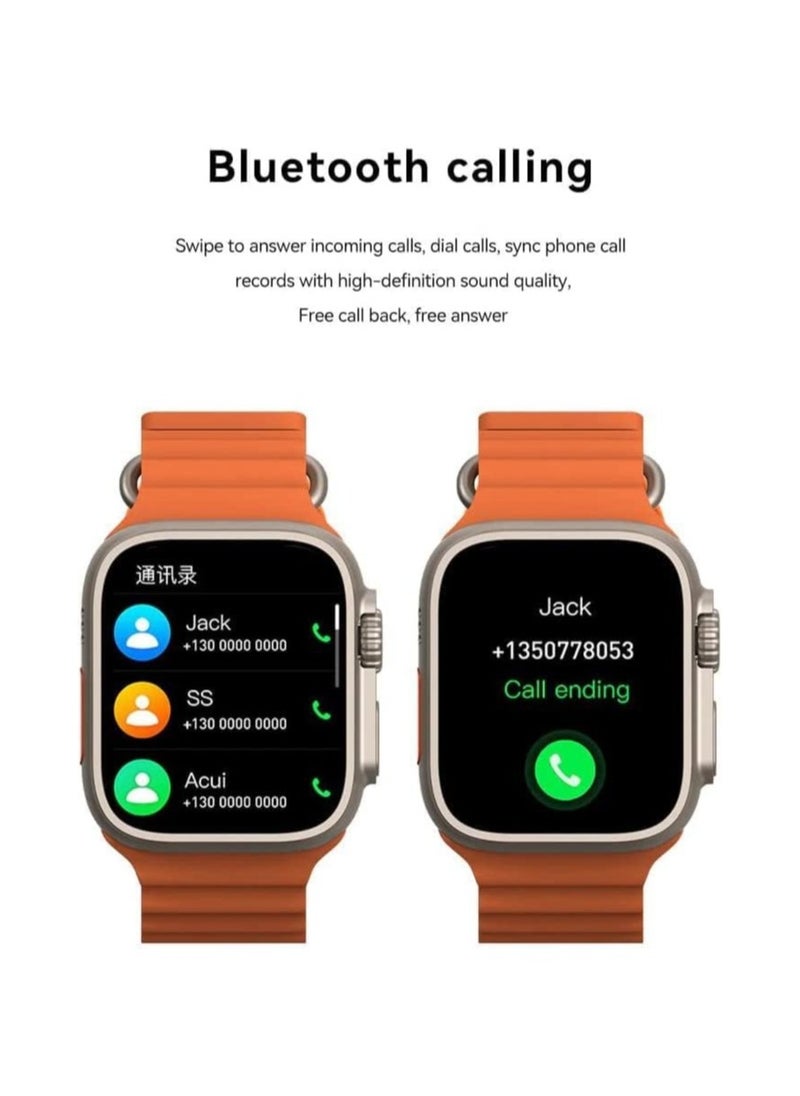 Generic - T2000 Ultra2 Series 9 (2024) Smart Watch 2.08 Inch IPS display NFC Bluetooth V5 Call Waterproof IP67 Wireless Charger - Image 1