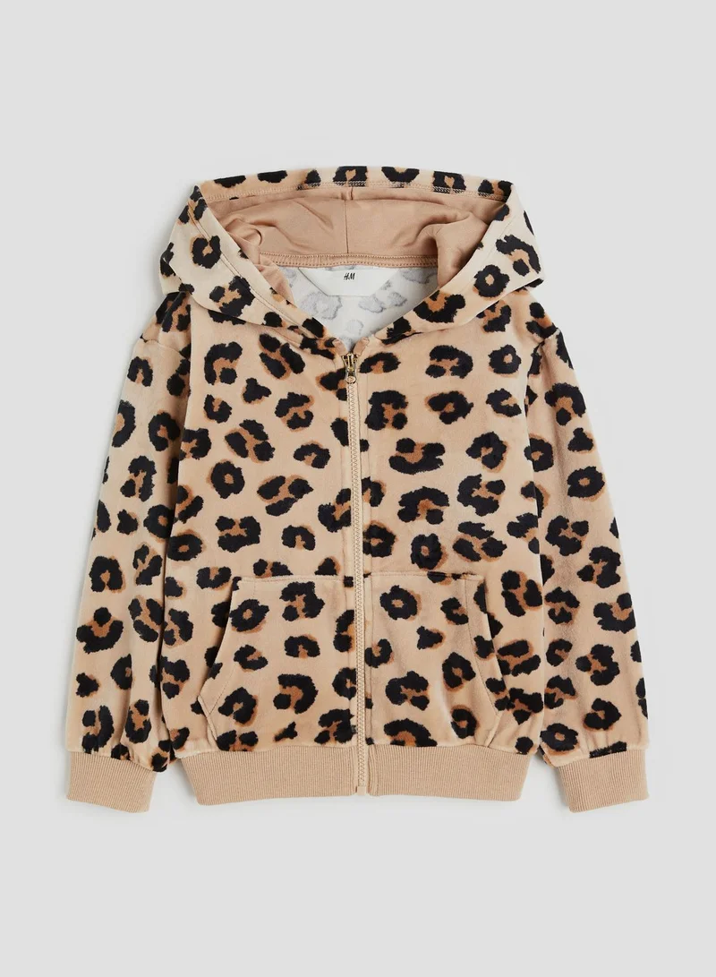 H&M Kids Velour Zip Through Hoodie