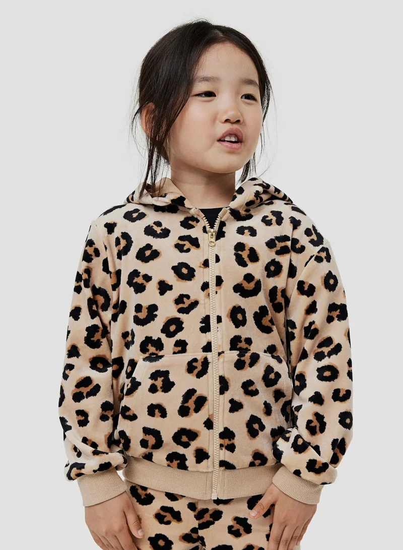 H&M Kids Velour Zip Through Hoodie