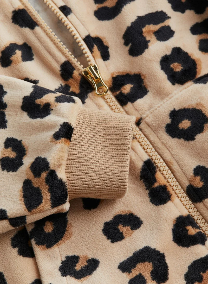 H&M Kids Velour Zip Through Hoodie