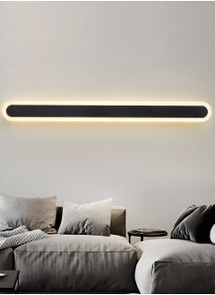 YATAI LIGHTING Modern LED Dimmable Indoor Wall Light Long Strip 3 Color Adjust Dimming Sconce Bar Up Down Lamp Acrylic Aluminum Lighting Fixture Bedroom Living Room Hotel Stairs (Black,80cm 31W)  - Image 5