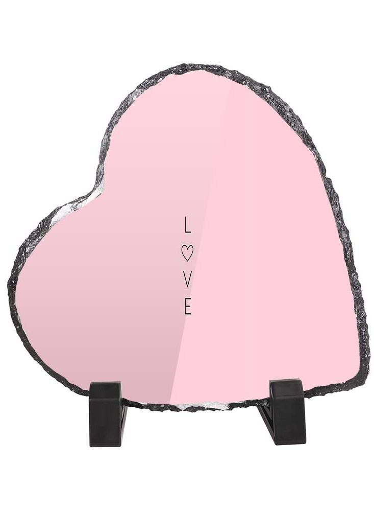 Printed Heart Shape Marble Photo Frame for Table Top Love