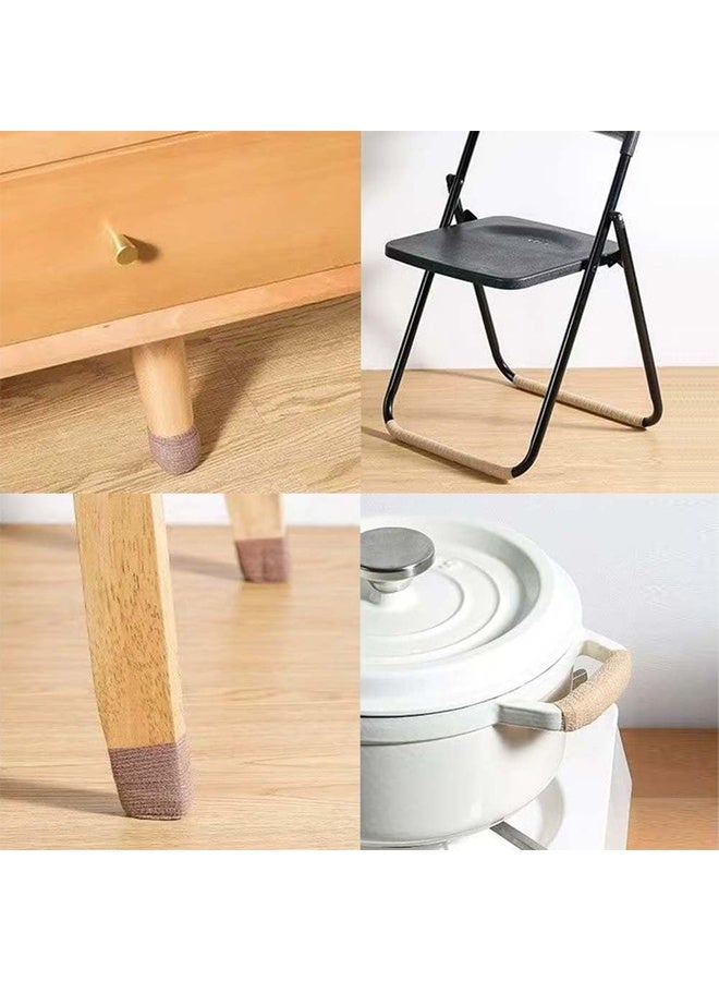 HQ-GAMING Chair Leg Floor Protectors, Furniture Feet Pads, Non-Slip Rubber Furniture Pads, Self Adhesive Anti Slip Furniture Chair Leg Pads, Non Slip Tape Floor Protectors, High Elastic Furniture Leg Socks (White)  - Image 5