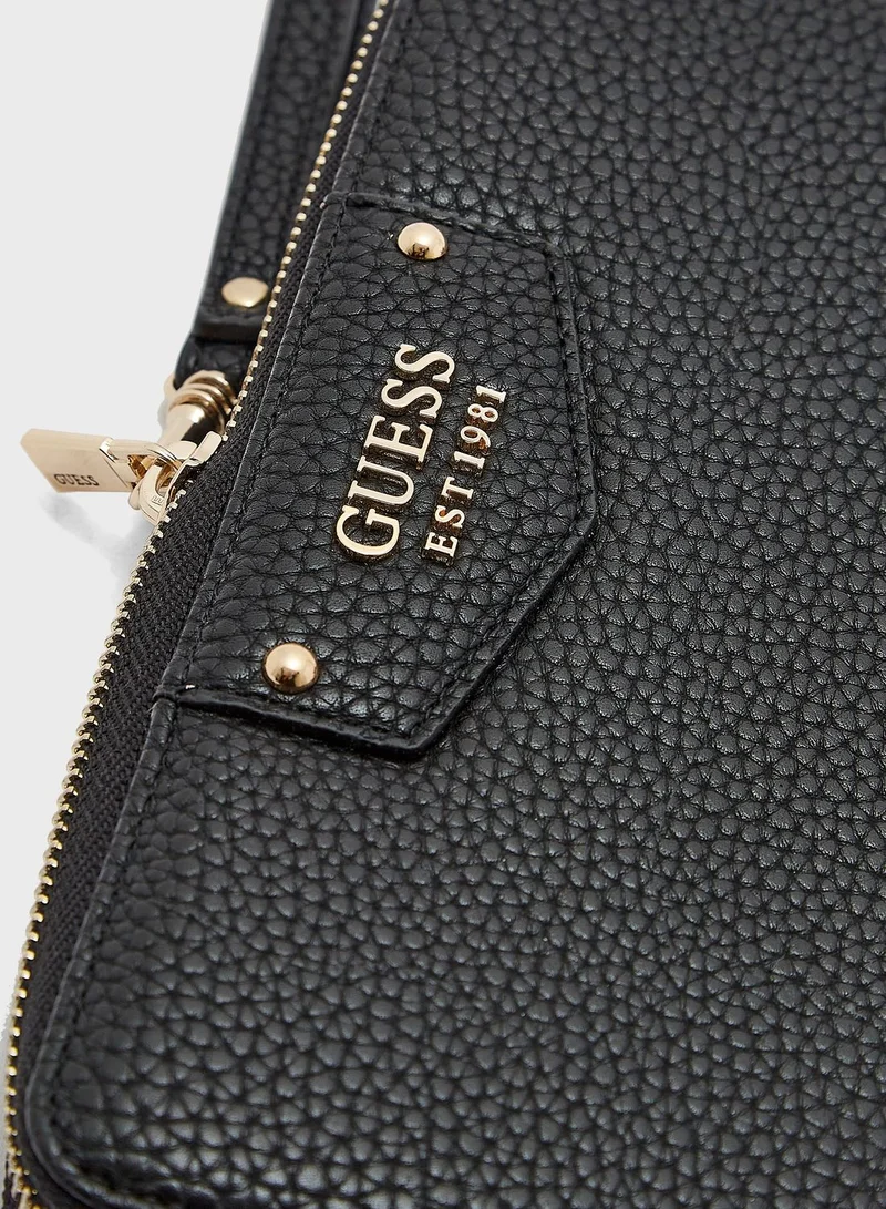 GUESS Eco Brenton Large Zip Around Purse