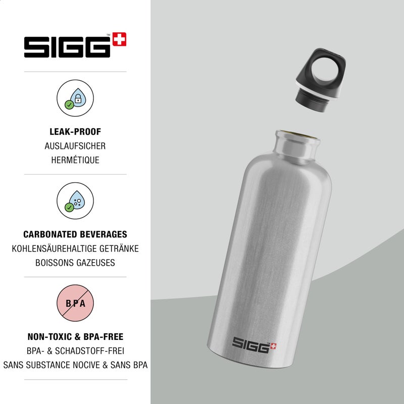 SIGG - Aluminum Water Bottle - Traveller Aluminium - Climate Neutral Certified - Suitable For Carbonated Beverages - Leakproof & Lightweight - BPA Free - 20 oz - Image 3