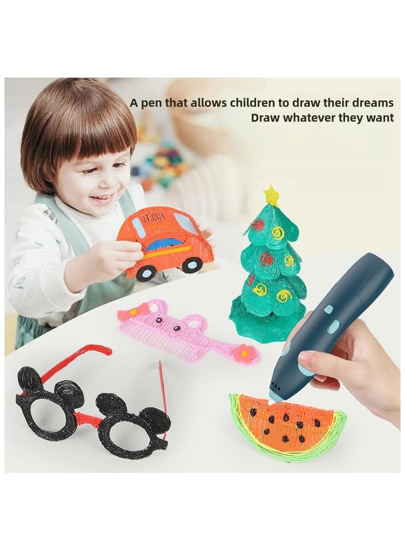 Generic Junior 3D Printing Pen Set for Kids with Filament, Activity Guide, and USB Charging Cable,3D Pen Set for Kids, Easy to Use, Learn from Home Art Activity Set, Educational STEM Toy for Boys  Girls Age  - Image 3