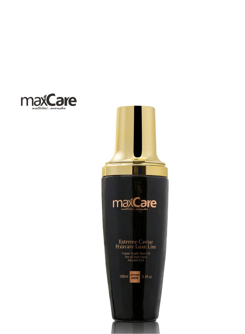Maxcare Caviar Youth Hair Oil 100ml – Deep Repair & Nourishment for Dry, Colored, or Damaged Hair - Image 3