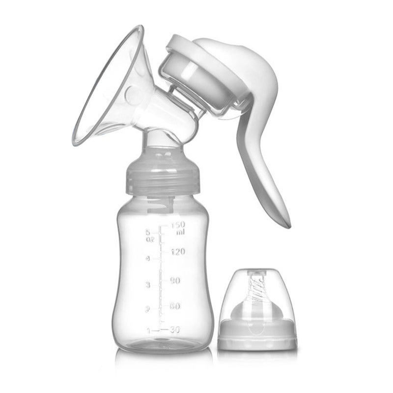Manual Breast Pump BPA Free Adjustable Suction Silicone Hand Breast Feeding Pump for Breastfeeding White - Image 2