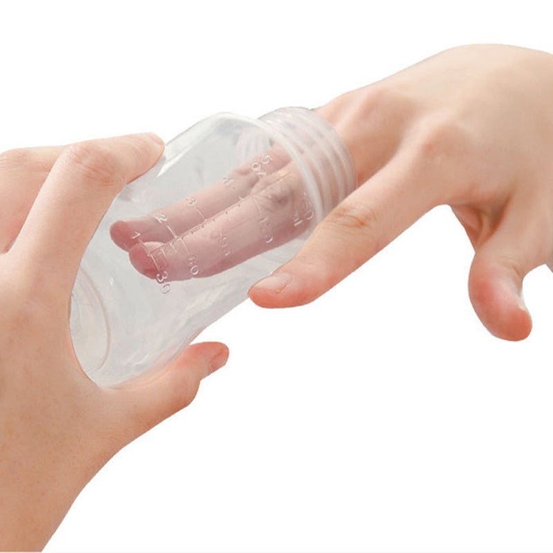 Manual Breast Pump BPA Free Adjustable Suction Silicone Hand Breast Feeding Pump for Breastfeeding White - Image 5