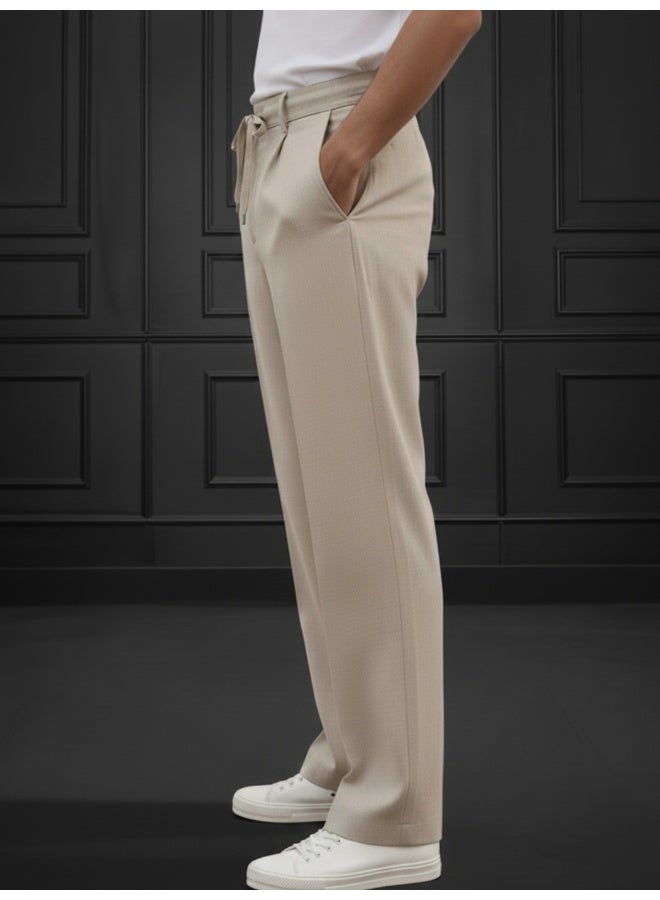 RIGO Beige Straight Fit Pants for Men - Image 3