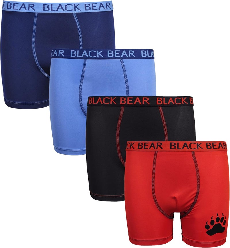 BlackBear Boys’ Underwear - 4 Pack Performance Compression Boxer Briefs (4-18) - Image 1