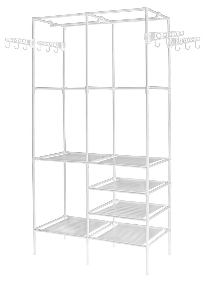 KITCHENOO - Durable Movable Clothes Rack with Wardrobe Hanger and Clothes Storage Holder - Image 1