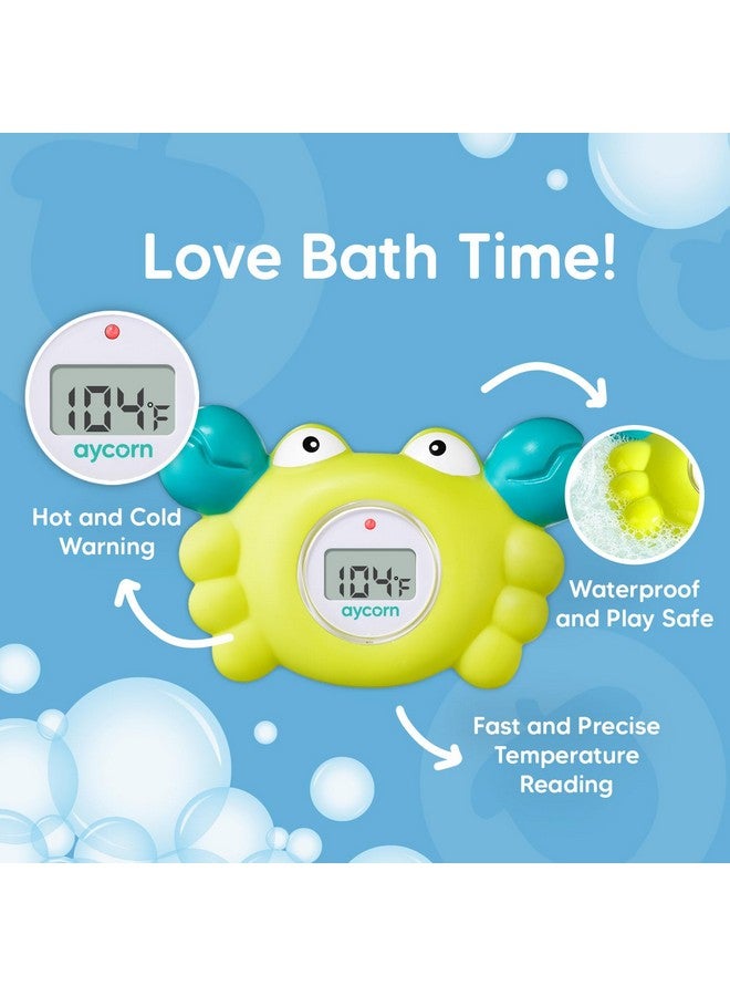 Aycorn Digital Baby Bath & Room Thermometer - Fahrenheit with LED Display & Temperature Warning - Infant Baby Bath Toys Floating Toy Thermometer - Image 2