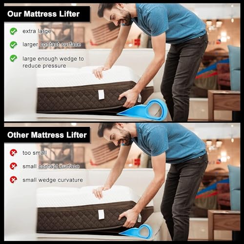 Netiva Mattress Lifter Tool (Pack of 2), Bedsheet Tucker Tool,Bedsheet Mattress Lifter Stand,Bed Lifter Helps Lift and Hold Mattress Wedge Elevator Tool,Bed Making Tool Can Tuck Sheets(38 Cm) - Image 5