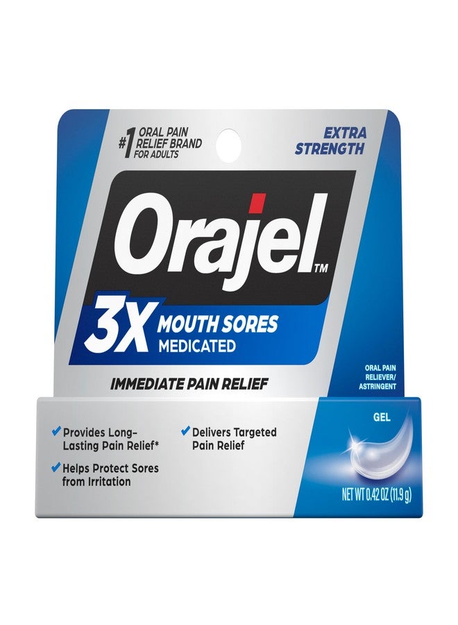 Orajel 3X for Mouth Sores: Maximum Strength Gel Tube 0.42oz- from #1 Oral Pain Relief Brand - Image 1